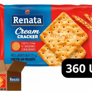 Biscoito Renata Cream Cracker cx 360 Uni. 2x2 10g