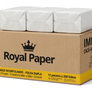 Papel Higiênico Cotia Interfolhado  Folha Dupla cx 6000 Uni. 10cmx20cm