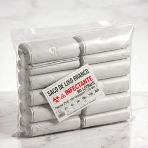 Saco de Lixo Branco Infectante 20L Pct 100 Uni.