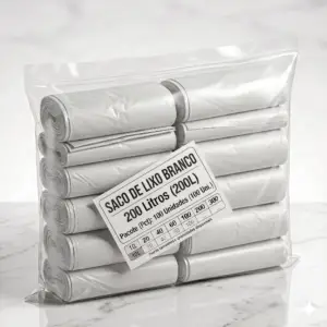 Saco de Lixo Branco 200L Pct 100 Uni.