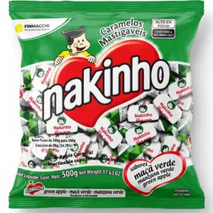 Bala Nakinho Maçã  Verde 500g