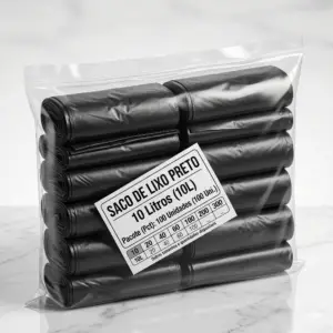 Saco de Lixo Preto 10L Pct 100 Uni.