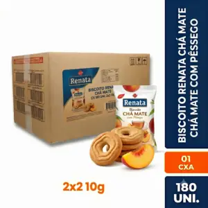 Biscoito Renata Chá Mate cx 180 Uni. 2x2 10g