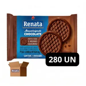 Biscoito Renata Chocolate cx 280 Uni. 2x2 8,8g