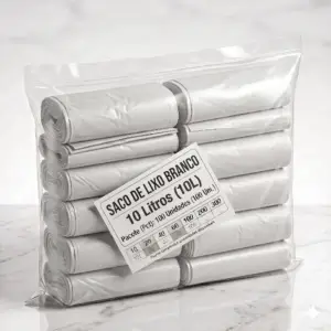Saco de Lixo Branco 10L Pct 100 Uni.