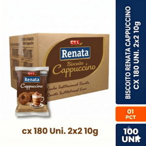 Biscoito Renata Cappuccino cx 180 Uni. 2x2 10g