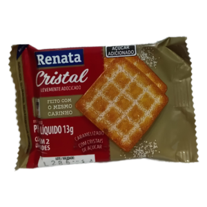Biscoito Renata Cristal cx 180 Uni. 2x2 13g