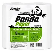 Papel Higiênico Rolão Panda Pct 8 Rls HMP0010 180mtx9cm