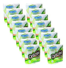 Papel Higiênico Delicate Especial Folha Simples Fardo 16 Pct 4 Uni. 30mtx10cm